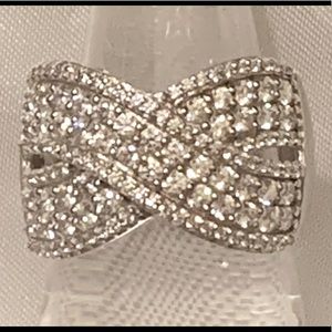 Cubic Zirconia Ring Set In 925 Sterling Silver